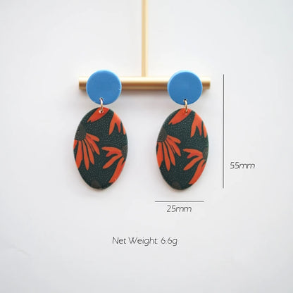 Art Floral Pattern Earrings