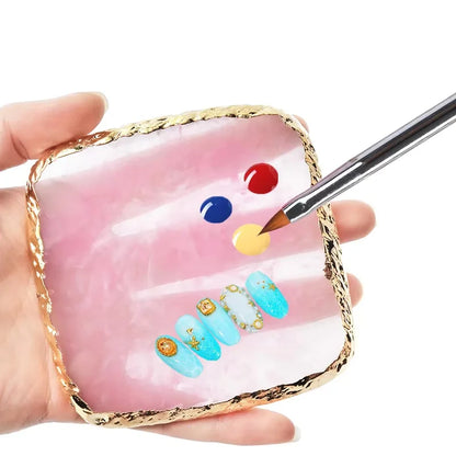 Natural Resin Stone Nail Art Display Palette