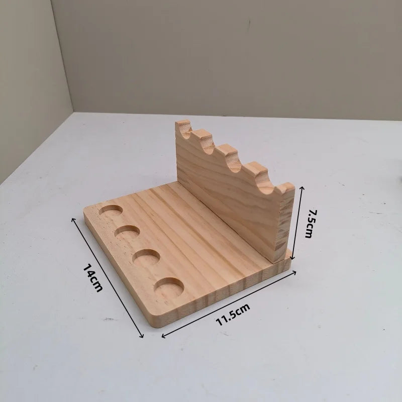 Walnut Wood Desk Organizer Stand
