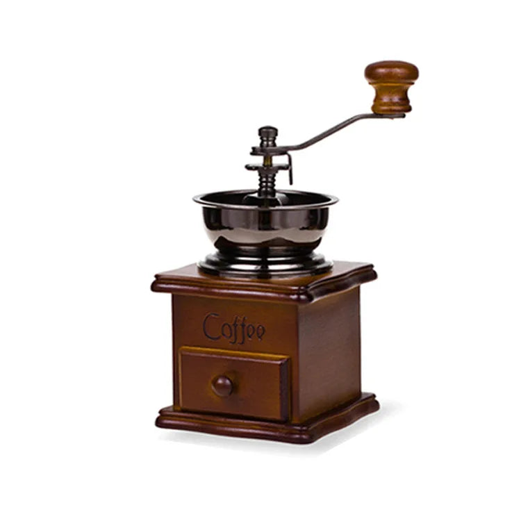 Vintage Manual Coffee Grinder with Hand Crank