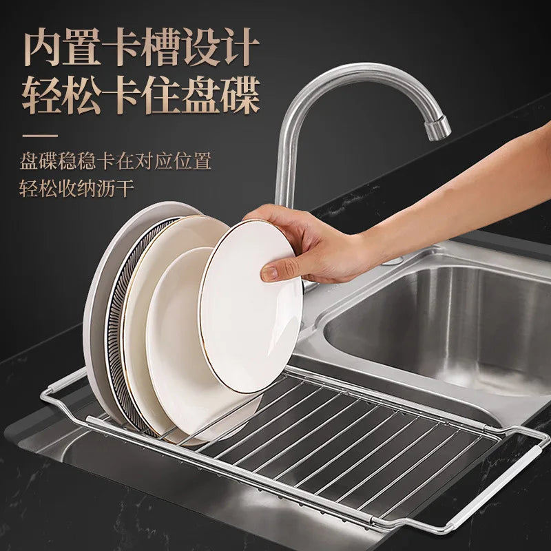 Expandable Over-the-Sink Dish Drying Rack