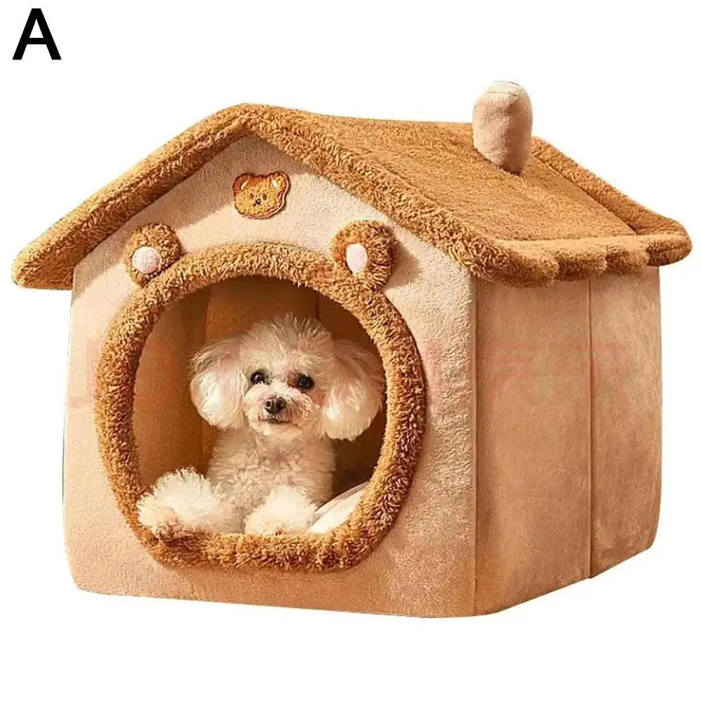 Cozy Cat Cave Bed with Removable Cushion