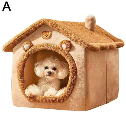 Cozy Cat Cave Bed with Removable Cushion