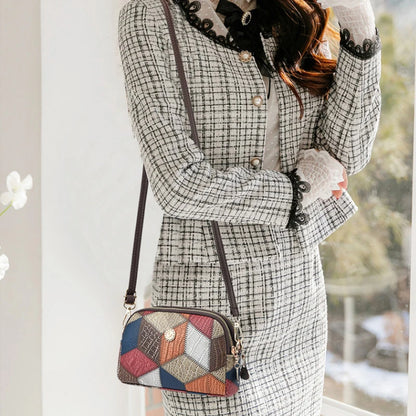Women’s Designer Style Plaid Shoulder & Crossbody Tote Bag