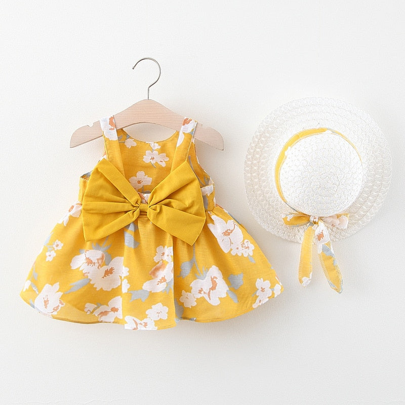 Big bow cotton baby dress