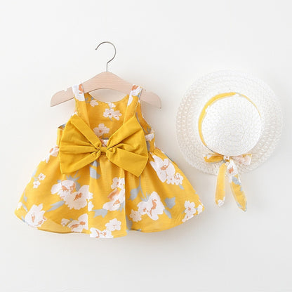 Big bow cotton baby dress