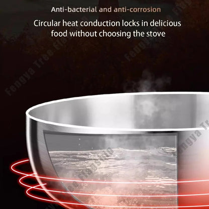 316 Stainless Steel Deep Frying Pan / Wok Skillet