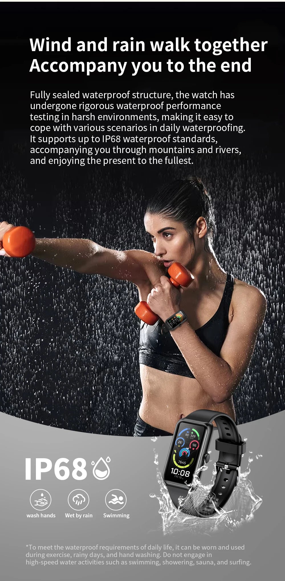 Bluetooth Health & Sports Smartwatch with Custom Dial