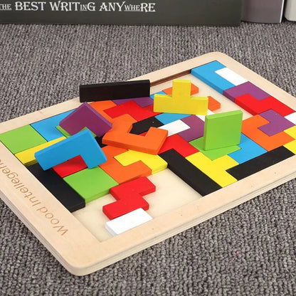 1 Set Wooden Blocks Puzzle Toy