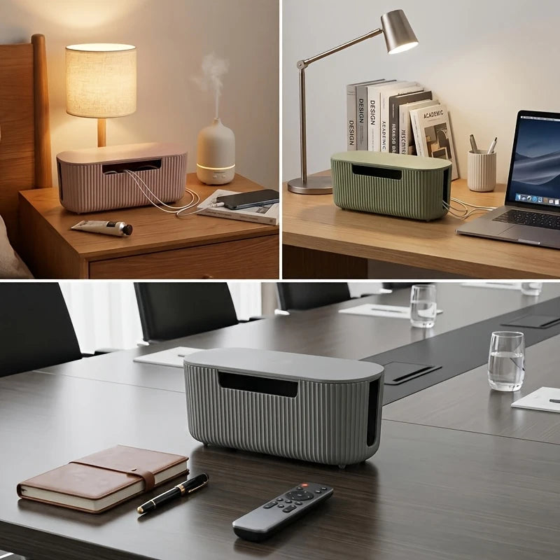Cable Management Box Kit with Cord Organizer Accessories