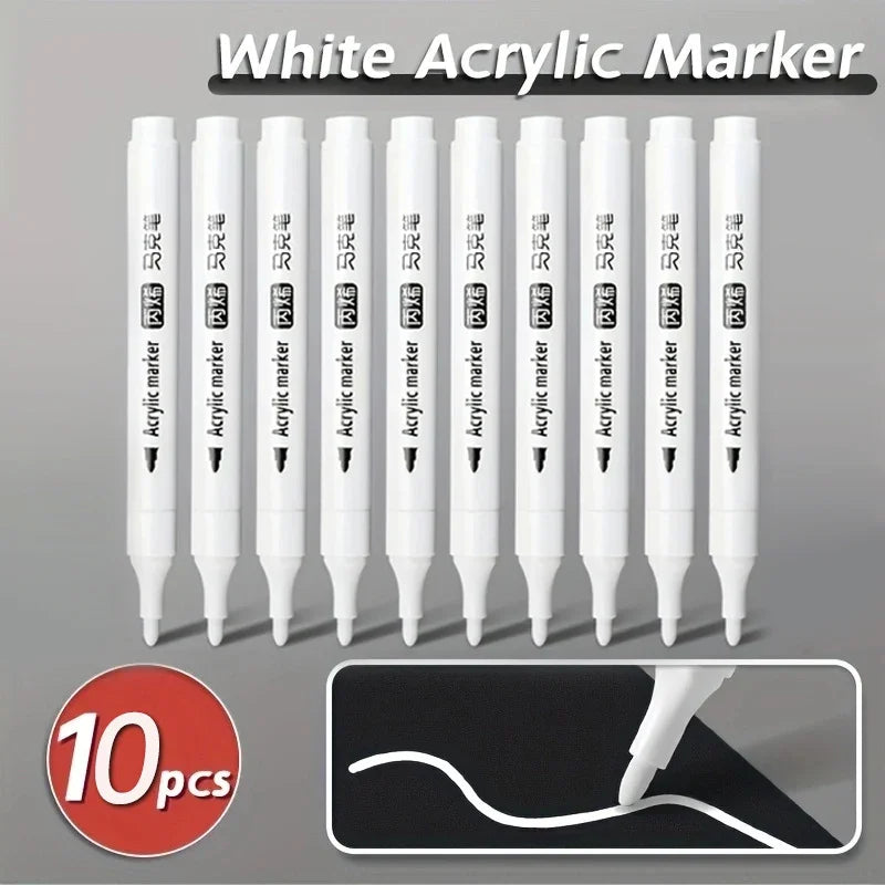 White Acrylic Paint Marker Pen Set