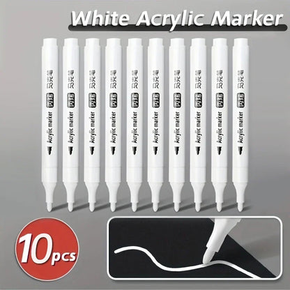 White Acrylic Paint Marker Pen Set