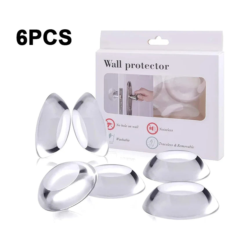 Transparent Self-Adhesive Silicone Door Wall Protector Pads