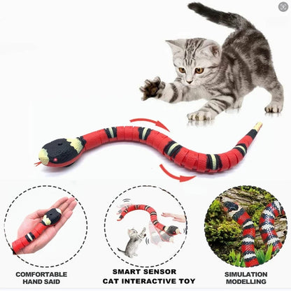 Interactive USB Rechargeable Smart Snake Cat Toy