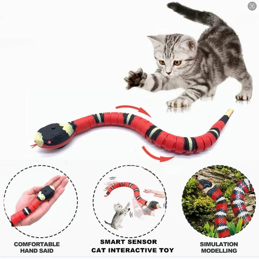 Interactive USB Rechargeable Smart Snake Cat Toy