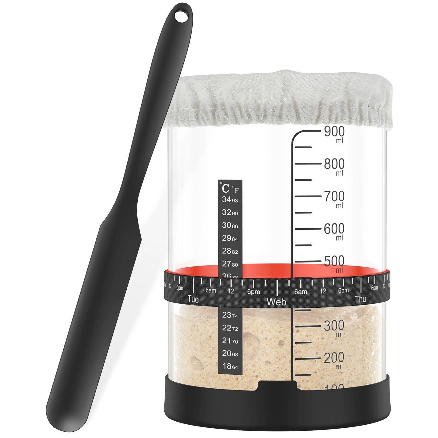 Sourdough Starter Jar Kit with Fermentation Accessories