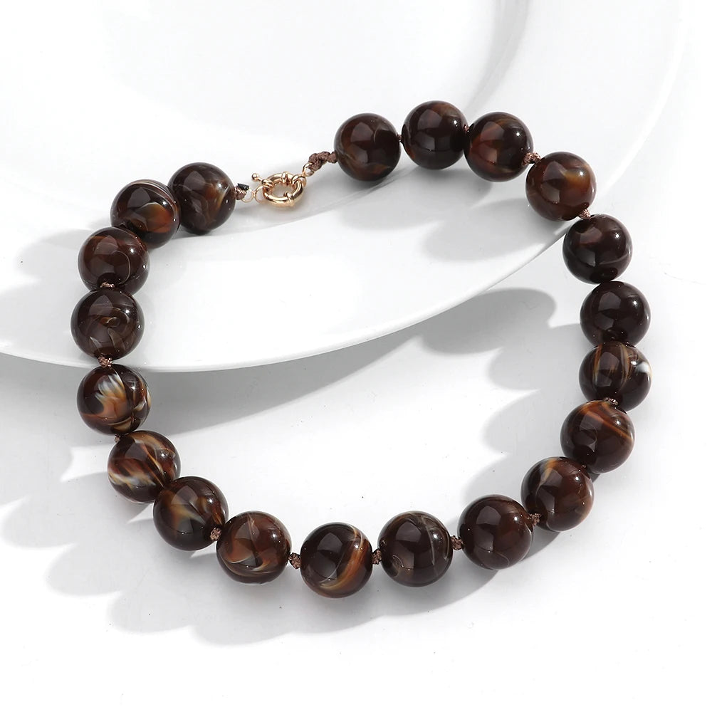 Fishsheep Multicolor Beaded Choker Necklace