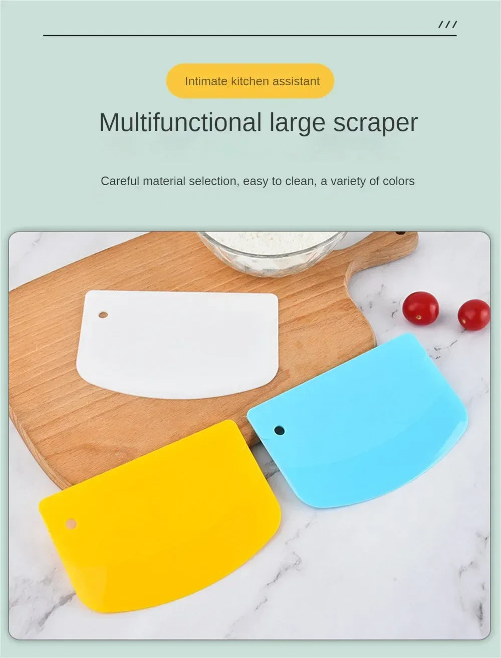 Flexible Dough Scraper Spatula for Baking & Pastry Preparation