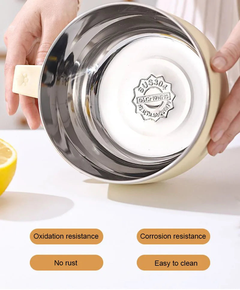 304 Stainless Steel Instant Noodle Bowl with Lid