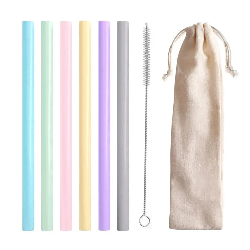 Silicone Replacement Straws with Brush