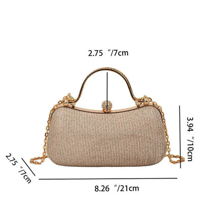 Pearl Chain Evening Shoulder Bag