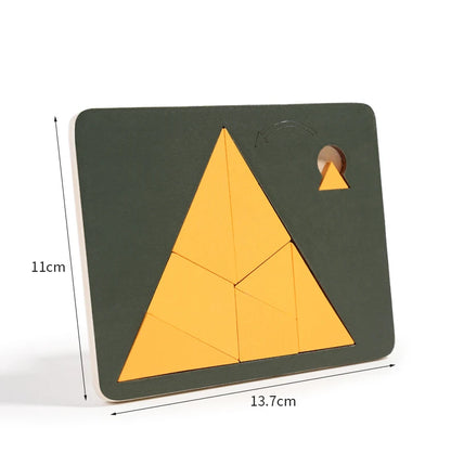 Wooden Geometric Puzzle Board