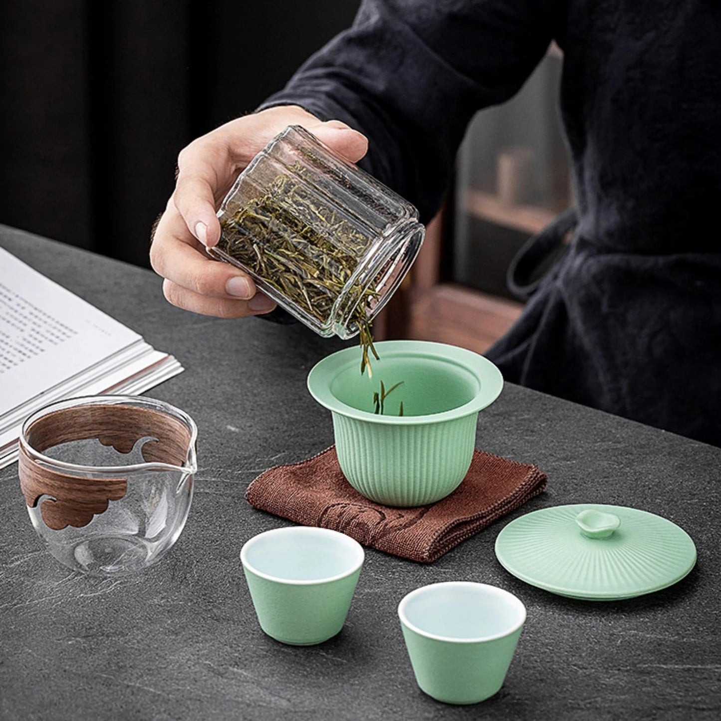 Portable Ceramic Travel Kung Fu Tea Set