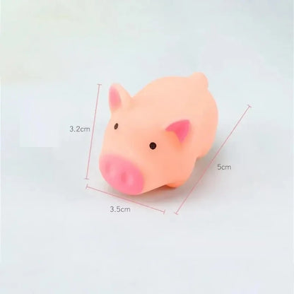 Mini Squeaky Pig Dog Toy Set