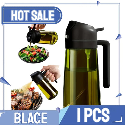 2-in-1 Oil Sprayer & Dispenser Bottle for Cooking