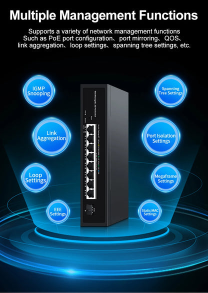 2.5GbE Web Managed PoE Switch with VLAN, QoS & LACP