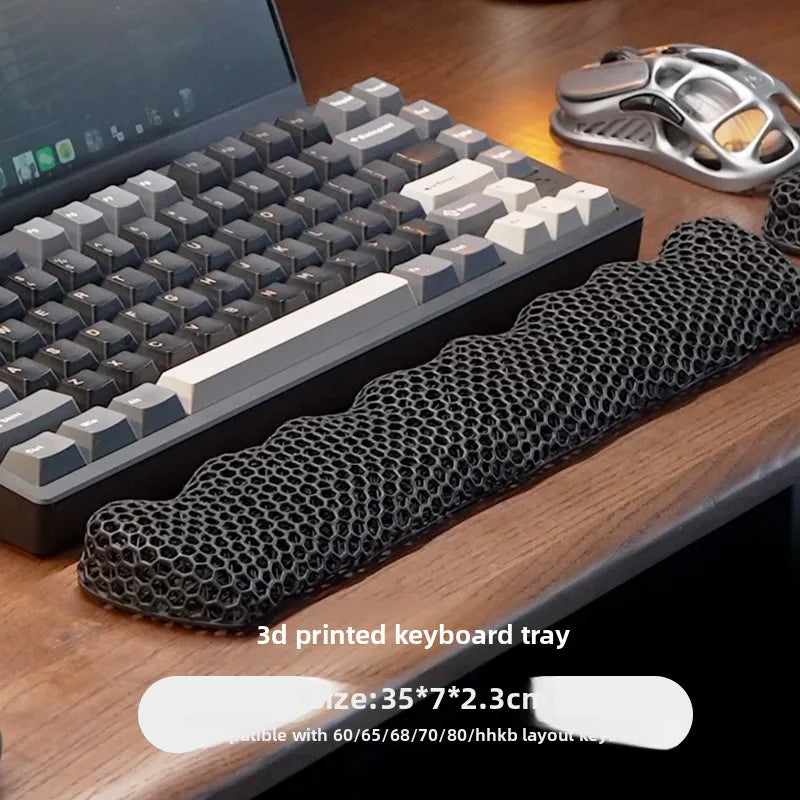 Ergonomic Mouse Wrist Rest TPE Hand Rest Pressure-Reducing Breathable Wrist Support Pad for Gaming Office Typing Pain Relief