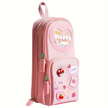 Cute Schoolbag-Style Large Capacity Pencil Case