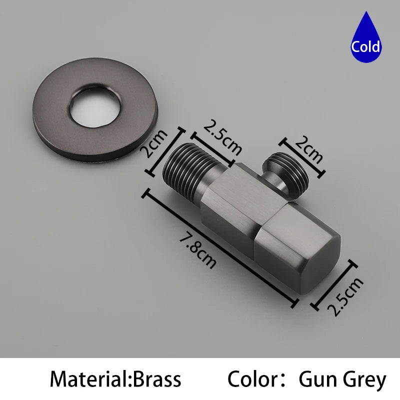 G1/2 Brass Single Outlet Toilet & Bathroom Angle Valve