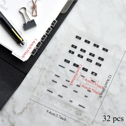 Self-Adhesive Binder Hole Stickers – Planner Reinforcement & Hanging Index Labels