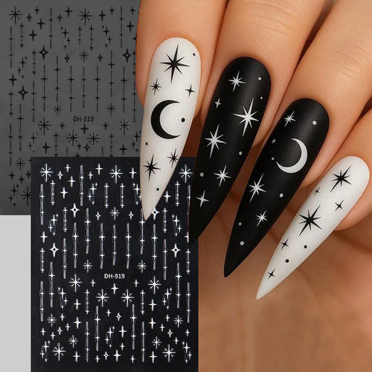 3D Laser Star Nail Art Stickers