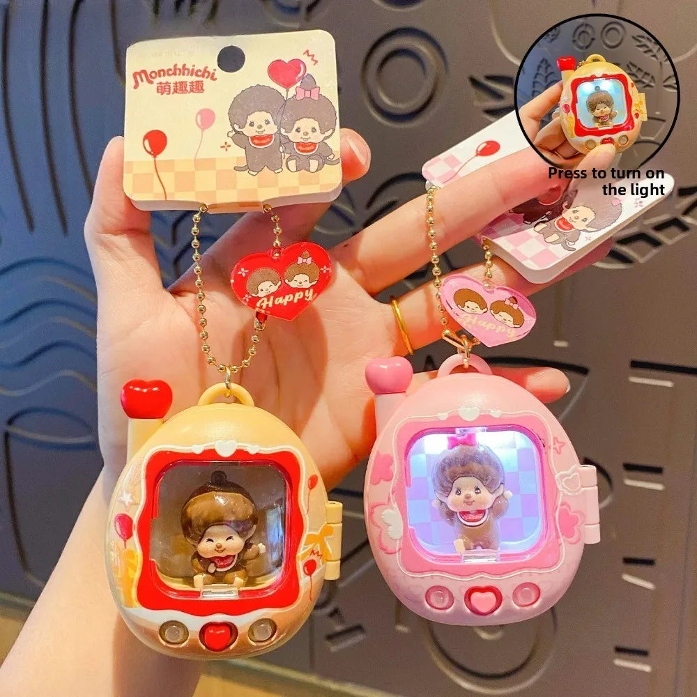 Retro TV Light-Up Keychain