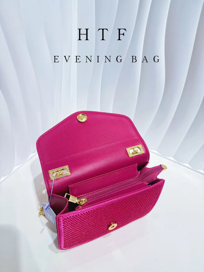 Glitter Crystal Evening Clutch Bag