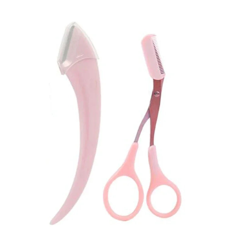 Eyebrow Trimming Razor & Brow Comb Set