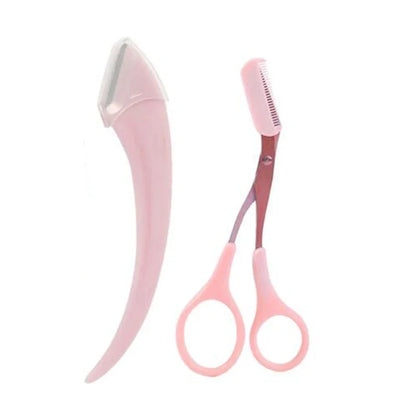 Eyebrow Trimming Razor & Brow Comb Set