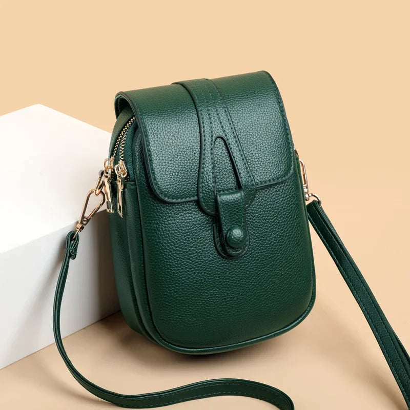 Women’s Mini PU Leather Crossbody Phone Bag