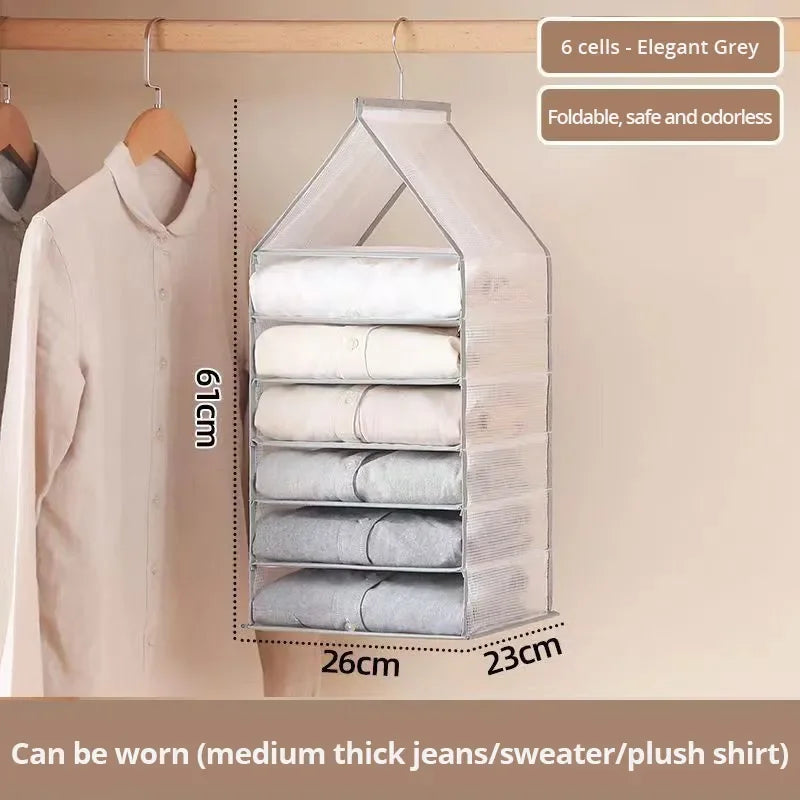 1Pc Wardrobe Hanging Cabinet Organizer For Pants