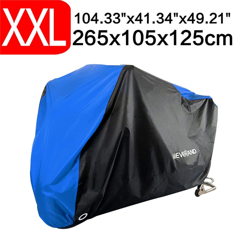 Black Blue Design Waterproof Motorcycle Covers