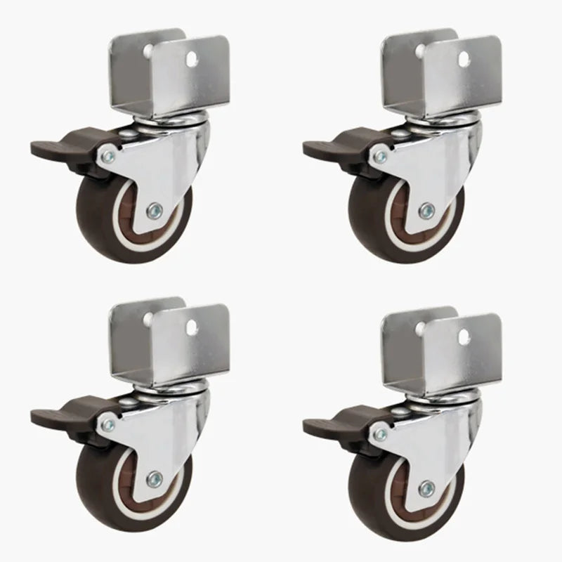 Soft Rubber Swivel Furniture Castor Wheels with Brake