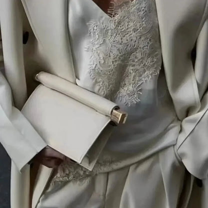 Luxury Fold-Over Chain Clutch Bag