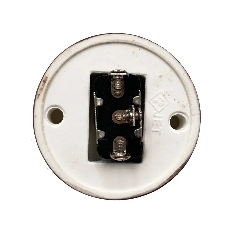 Retro Round Ceramic Toggle Wall Light Switch