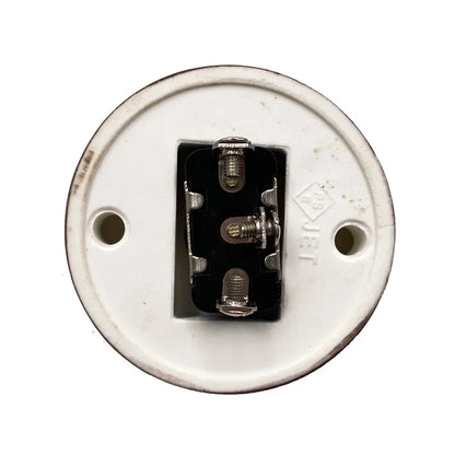 Retro Round Ceramic Toggle Wall Light Switch