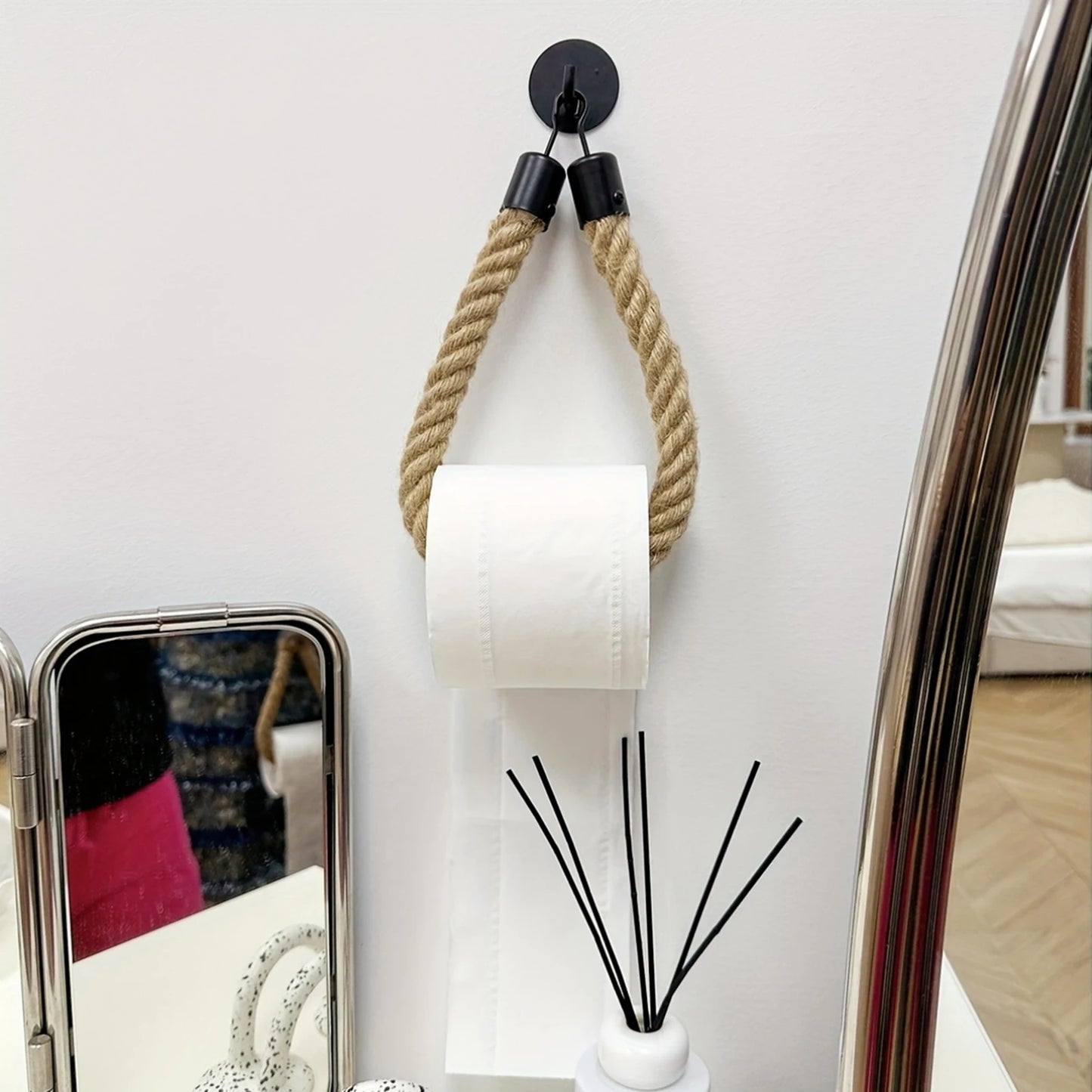 Retro Rope Paper Towel & Toilet Roll Holder