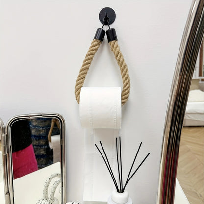 Retro Rope Paper Towel & Toilet Roll Holder