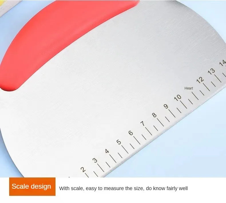 Stainless Steel Dough Scraper with Measurement Scale