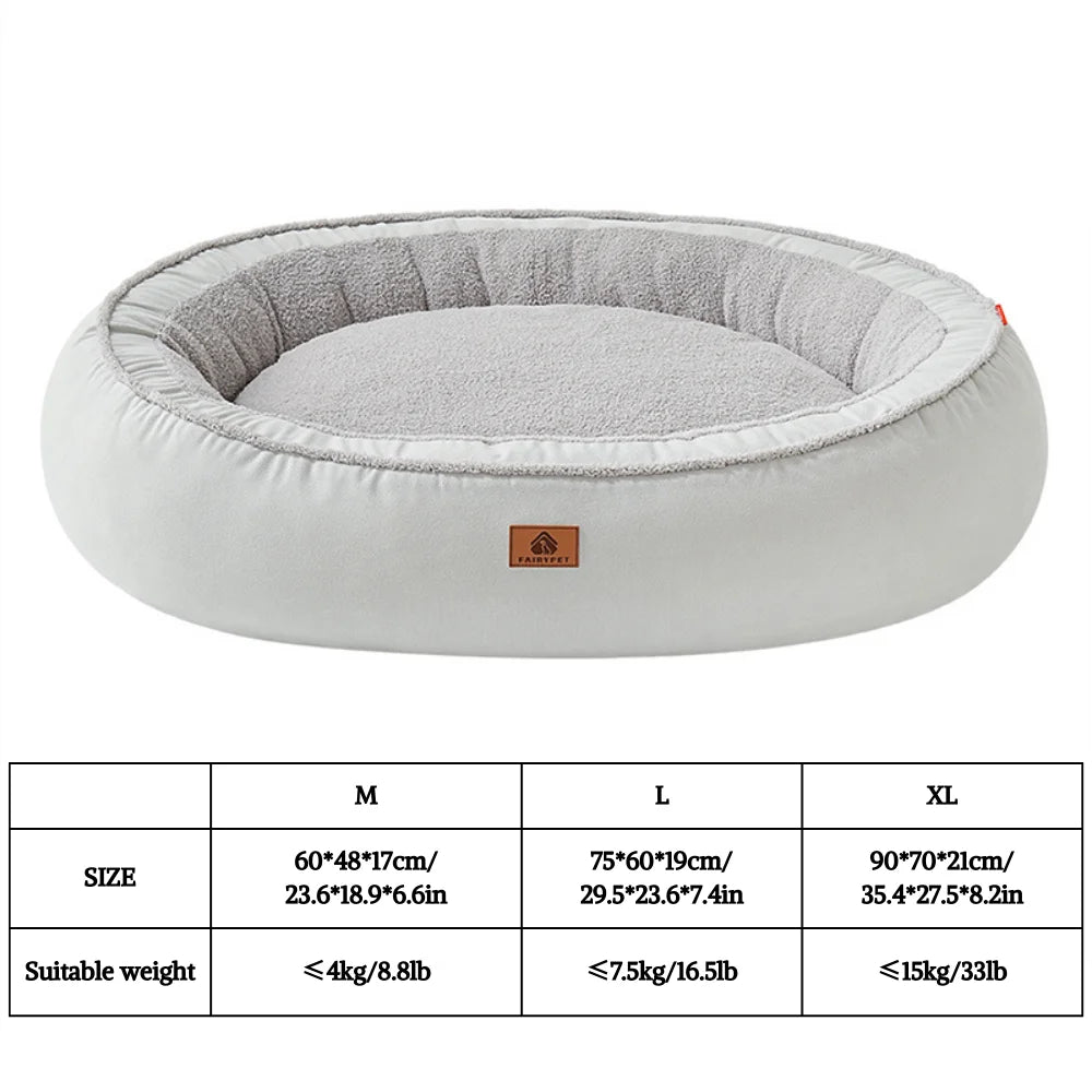 Washable Fleece Dog Bed